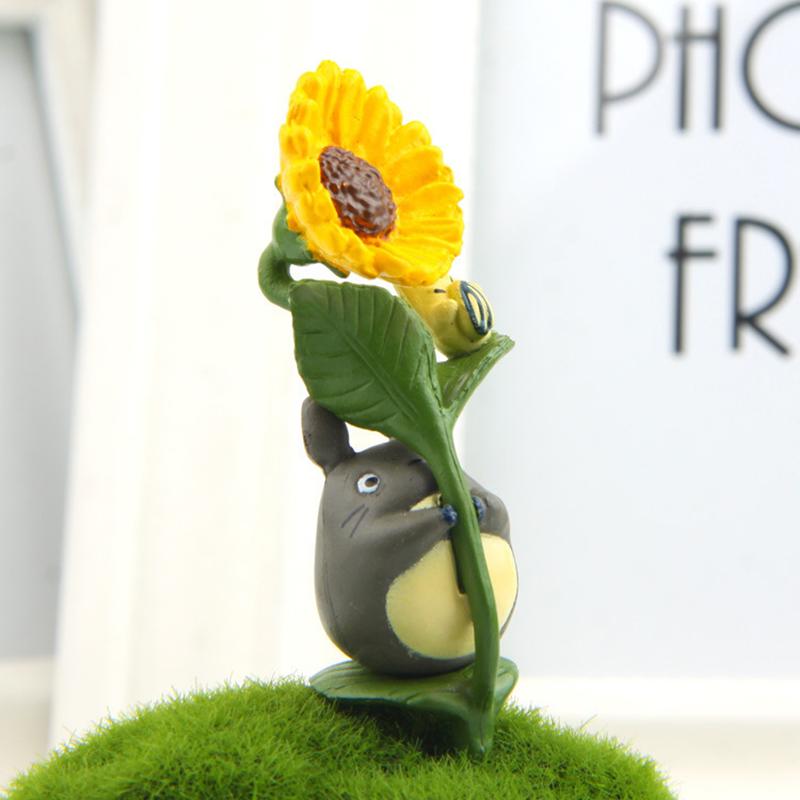 Pvc Three-Dimensional Sunflower Cartoon Cat Figure Diy Gardening Succulent Landscaping Doll