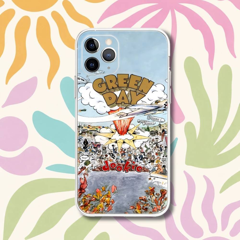 G-Green Day American Idiot Dookie Transparent Phone Case For iPhone 17,13,15,12,11,14,16 Pro Max Mini 7,8 Plus SE4,17E Air Funda