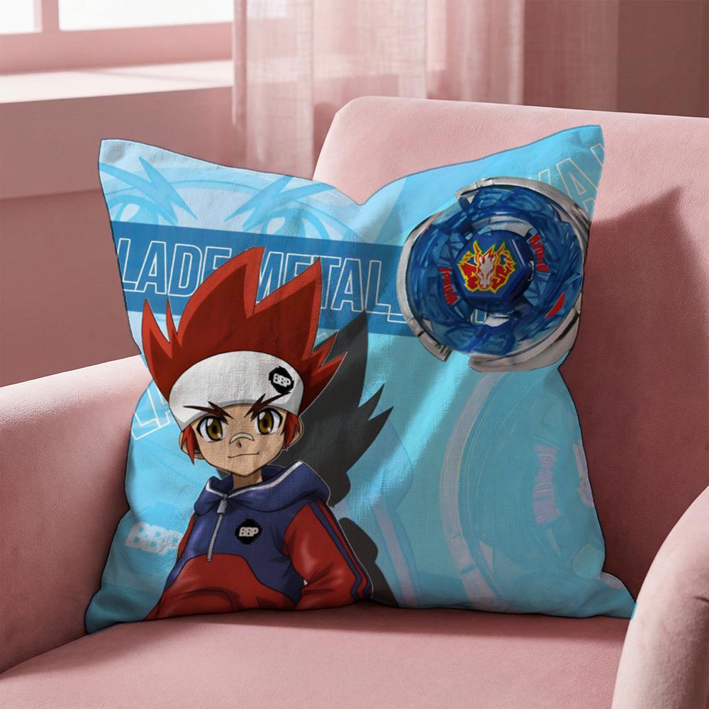 Hot Anime B-Beyblade Cushion Cover Multi-Scene Pillow Cover for Home & Car - Reversible, Soft & Durable for Daily Use