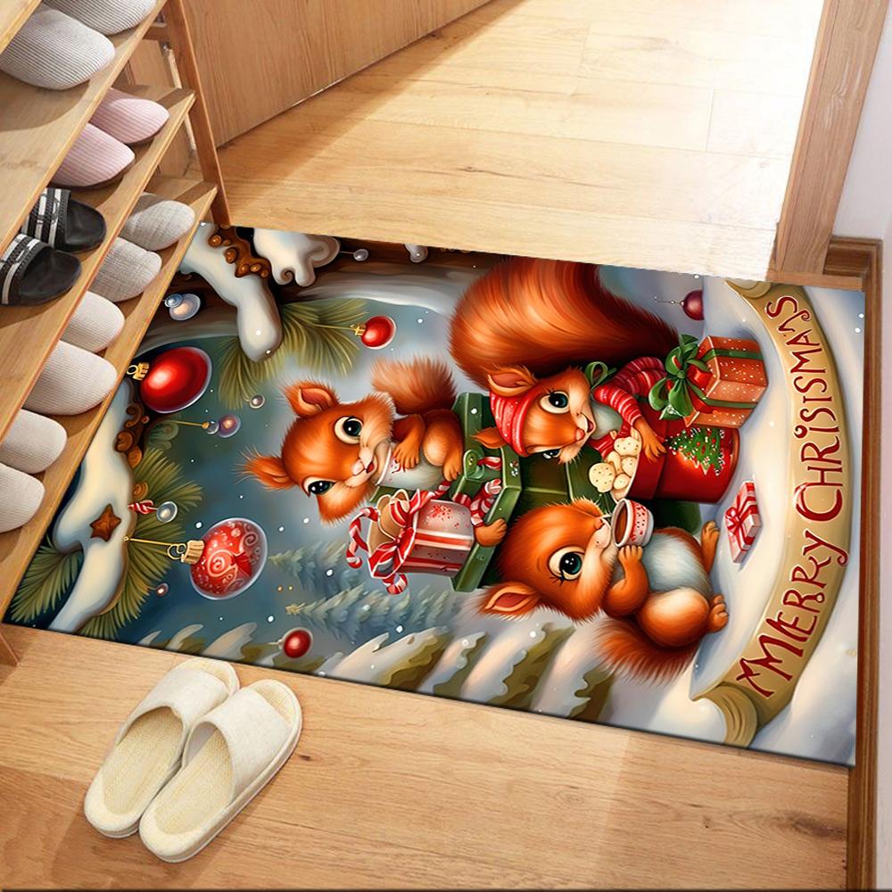 Christmas 127 Carpet Suitable for Playrooms Balcony Living Rooms Hallway Antislip Carpet Decorate Offices Wedding Party Gift