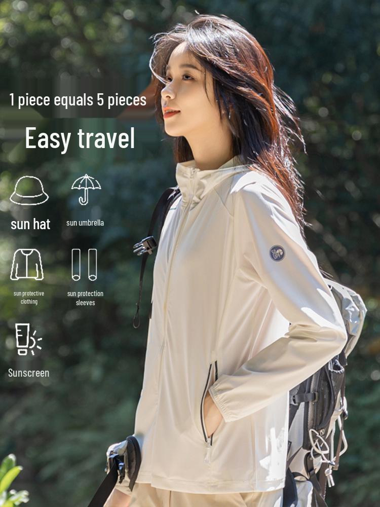 Women's Summer Ice Silk Sun Protection Jacket: Lightweight, Breathable, UV-Resistant, High Elastic Fit