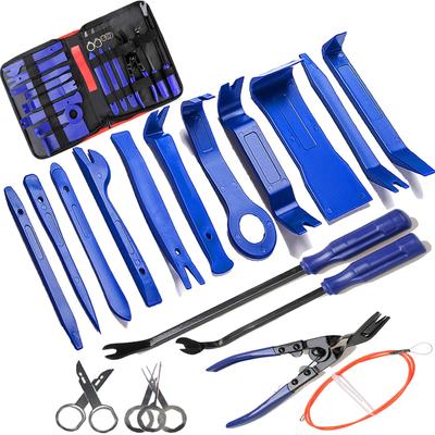 ToBeBold Innenraum-Entferner-Set mit Clip-Clip-Klemme und Panel-Entferner Inklusive Kabelbinder und Aufbewahrung Blau 20-teilige Zange, Werkzeug, Werkzeug, Tasche,