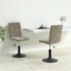 Day and Night - Day and Night Swivel Dining Chairs 2 Pcs In Light Gray Velvet