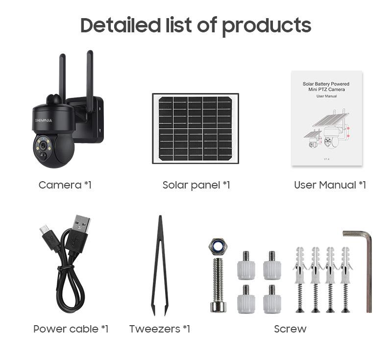 Telecamera di Sorveglianza Solare 4G Wireless da 3MP con Visione Notturna HD e Monitoraggio Remoto Esterno a Basso Consumo