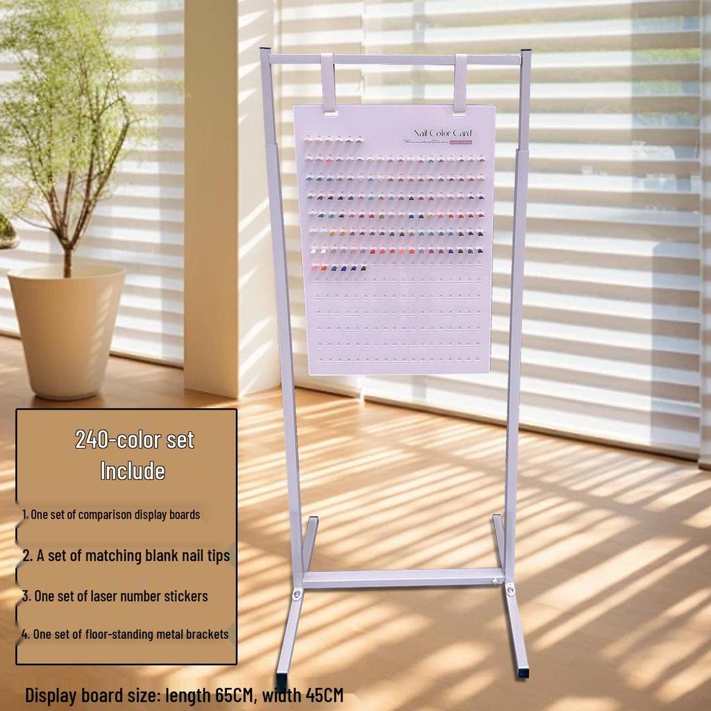 Acrylic Color Comparison Display Board with Inlaid Style, No-Glue Gel Nail Sample Book