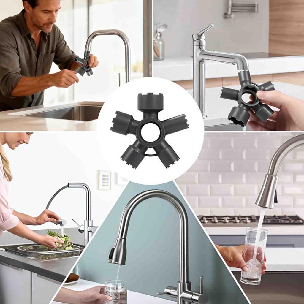 10-in-1 Faucet Multi-Tool Set - Plumbing Kit for Kitchen Sink and Bathroom Maintenance