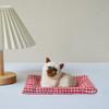 Simulated Cat Toy with Cloth Mat Lifelike Meowing Plush Kitten Model Stuffed Animal Doll Home Office Desktop Decoration Ornament