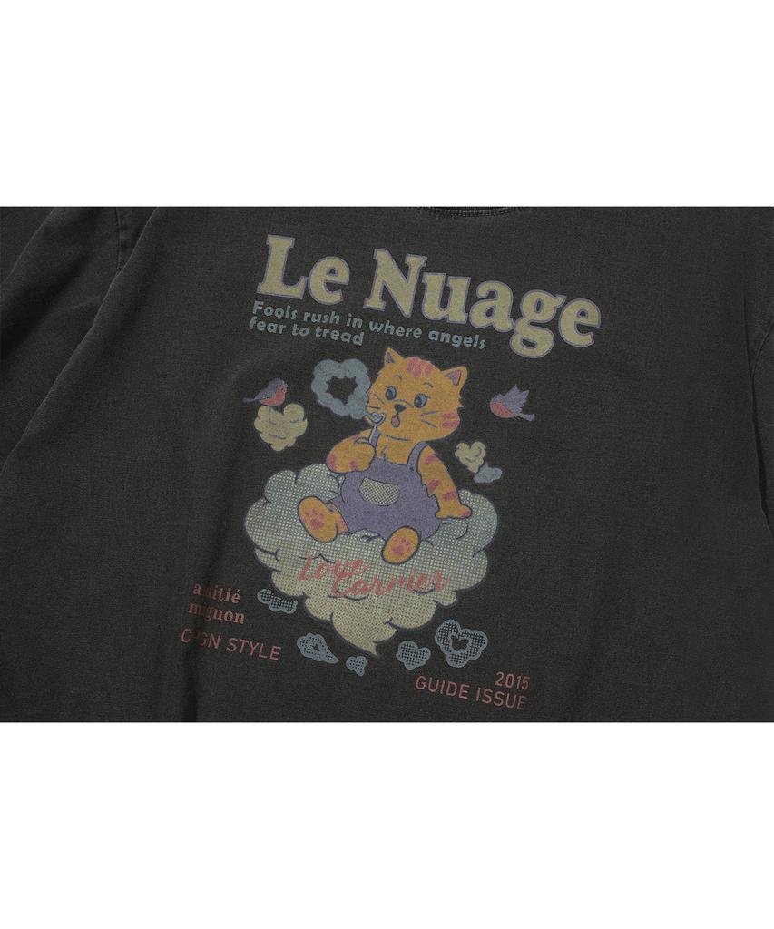 CPGN STUDIO Bubble Heart Pigment Short Sleeve T-Shirt Smoke Black