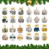 Halloween Decorations Elephant Christmas Countdown Calendar Winter Holiday 2D Flat Countdown Calendar with Elephant Pendants