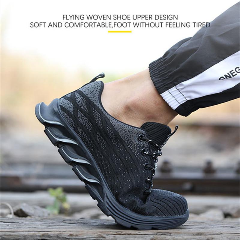 Women Work Shoes with Steel Toe Female Safety Shoes Anti Puncture Work Sneakers for Women Anti-slip Work Boots with Protection