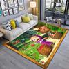 Russian animation Masha and the Bear Fairy Tale Cartoon Carpet Soft Home Living Room Bedroom Door Mat Outdoor Picnic Ground Mat rug T8