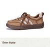 2025 Women's Genuine Leather Sporty Flats: Versatile Low-Top Trainers for Casual, Four-Season Wear