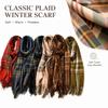 Women's Plaid Scarf, Mid-Length Warm Shawl Wrap for Fall, Winter and Outdoor Wear