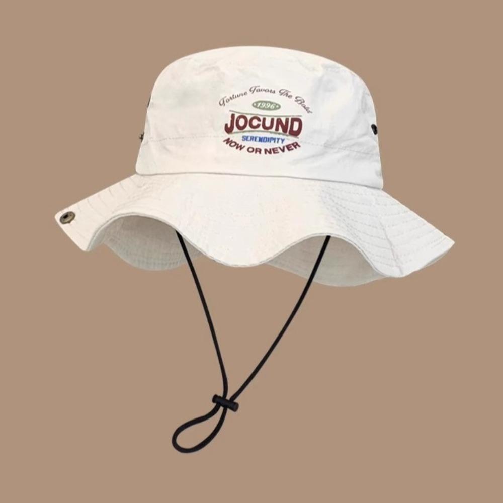 Waterproof Mesh Fisherman's Hat Quick-dry Letter Printed Sun Hat Fashion Folding Bucket Hat  Sports