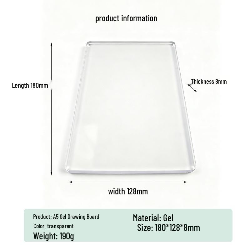 

Многоразовая гелевая пластина А5 для монопринта - Желатиновая печатная доска