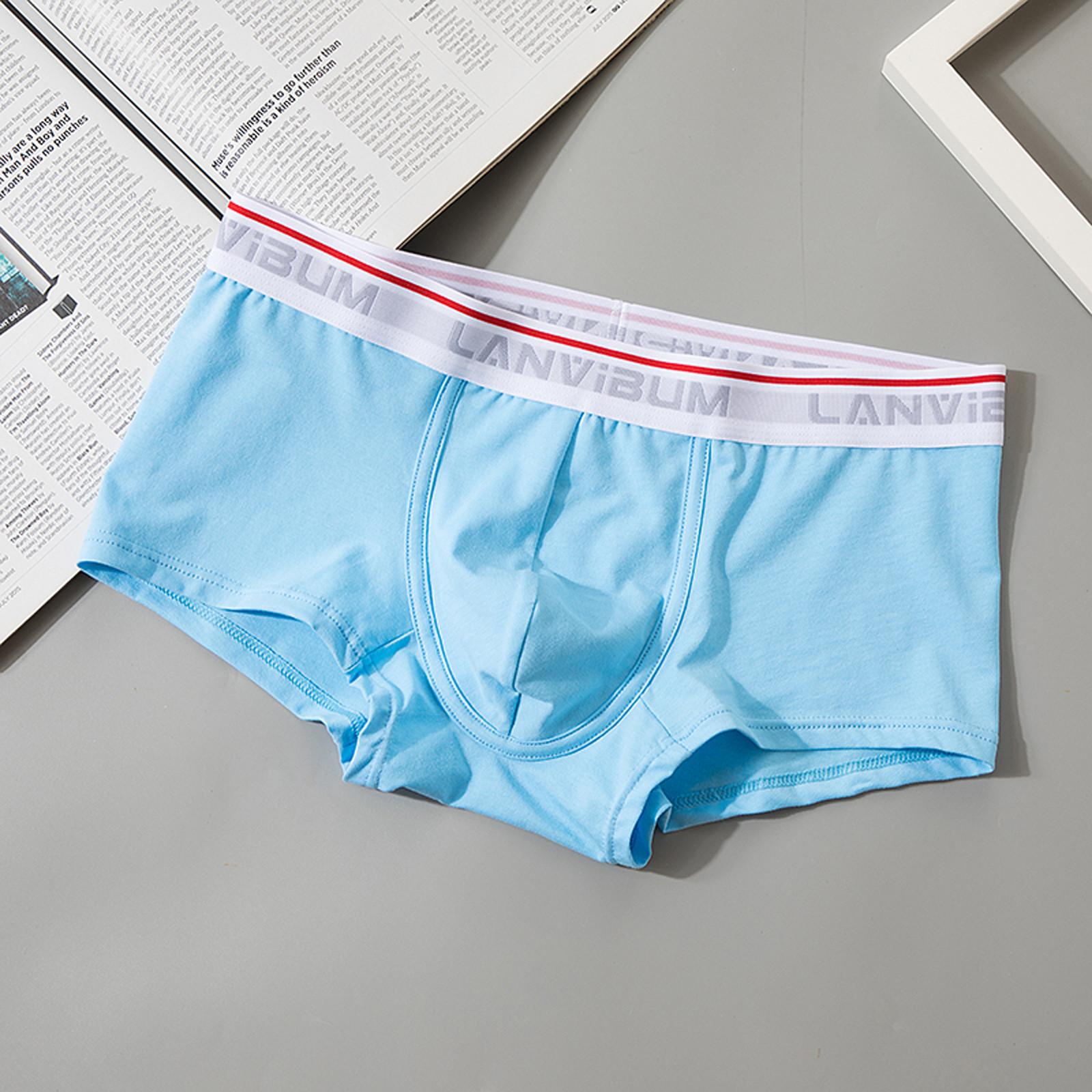 

Мужское сексуальное нижнее белье фруктового цвета, дышащие U-выпуклые боксеры L синий