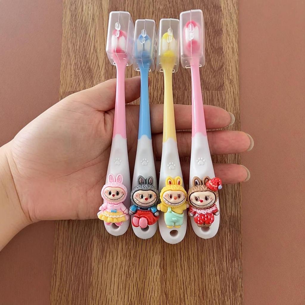 Lalabubu Antibacterial Soft Bristle Cartoon Toothbrush for Kids (Ages 3-12) with Gum Protection.