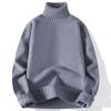 Maglione Collo Alto Uomo Pullover Casual Monocolore Lavorato a Maglia Nero Moda Autunno Inverno Abbigliamento Uomo Maglione Uomo