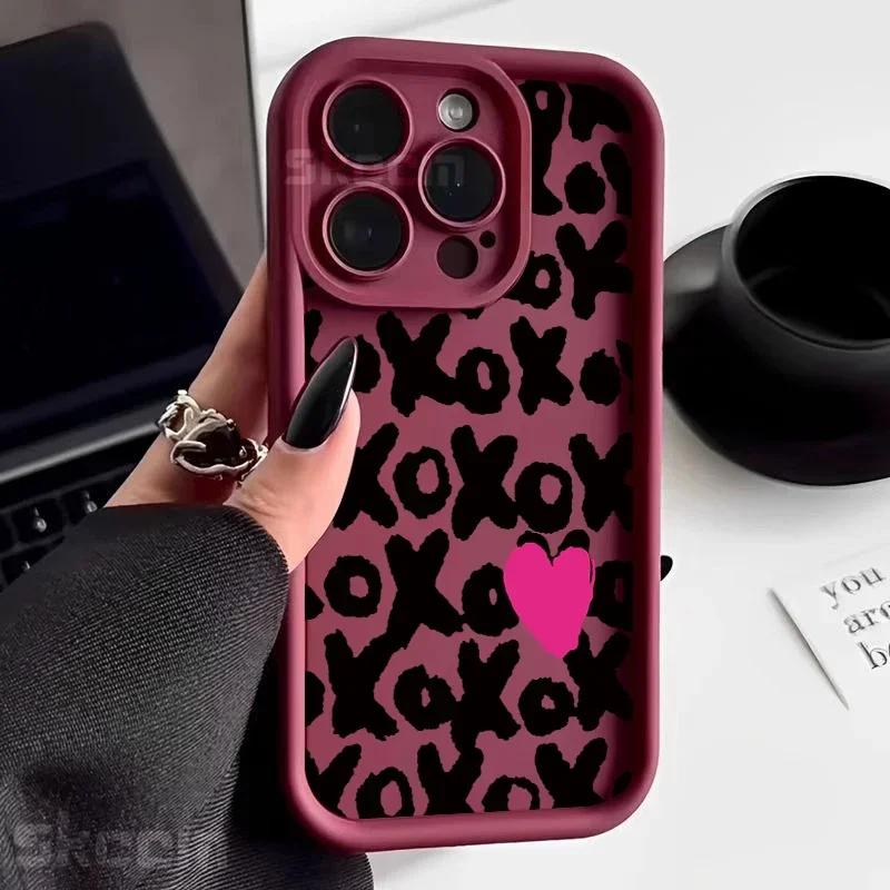 

Черные губы Поцелуй Принт Мягкий Силиконовый Чехол Для Телефона Для iPhone 15 Pro Max 16 14 13 12 11 Pro Max 7 8 Plus X XS XR Ударопрочный Чехол iPhone XR