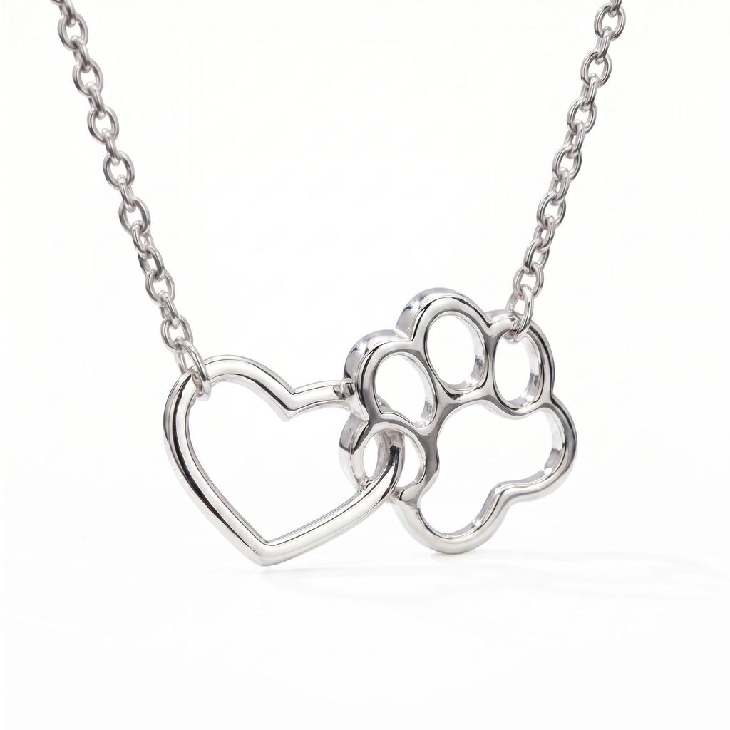 Hollow Cat Claw Love Necklace Female Ins Style Niche Design Sense Collarbone Chain Versatile Simple Korean Version Pendant Wholesale