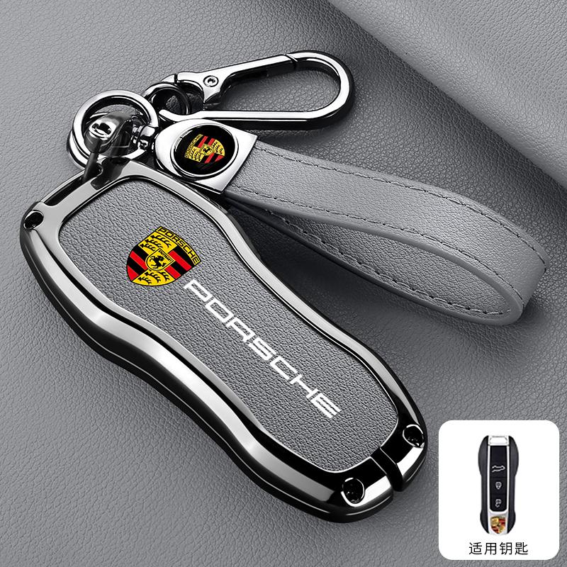 AABM1 Leather Car Smart Remote Key Case Shell Fob Cover For Porsche Panamera Carman Macan Bobst Cayenne 911 970 981 991 Accessories