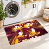 Brisbane Broncos Custom Name Flannel Rug Kitchen Mat Non Slip Floor Carpet Personalized Home Decor