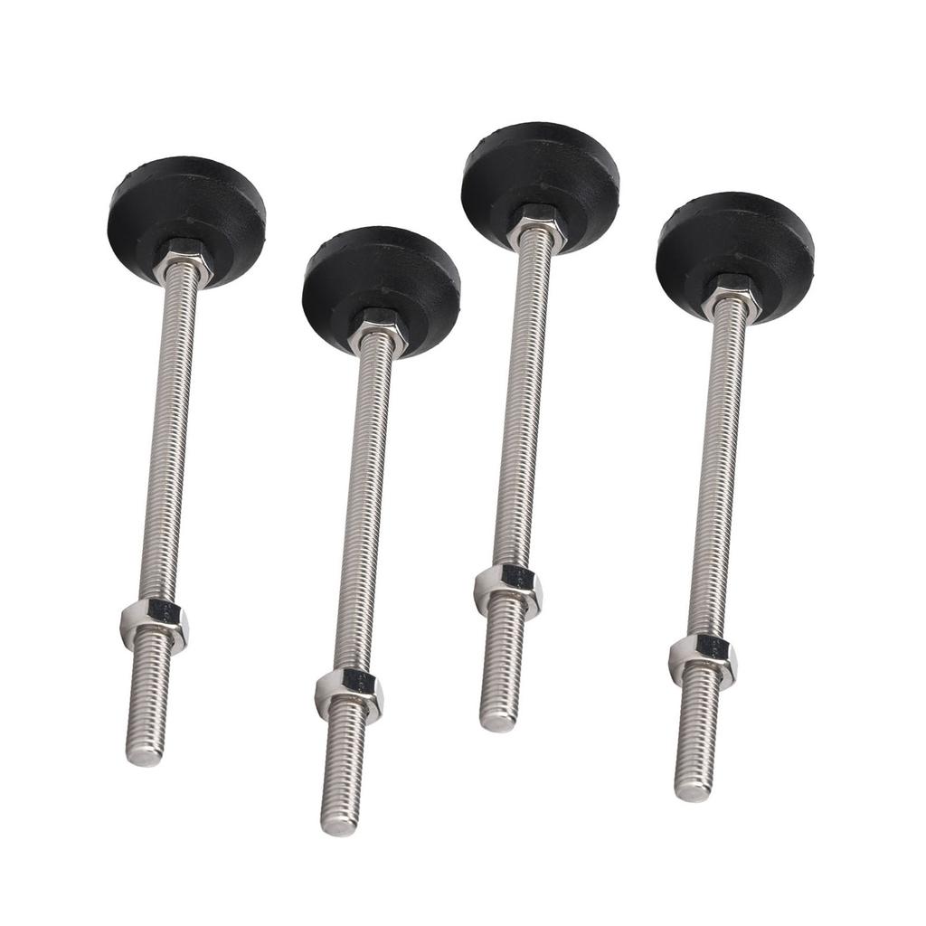 4PCS Leveling Feet Black Color Round Stable 100mm Height Adjustable Furniture Leveling Feet for