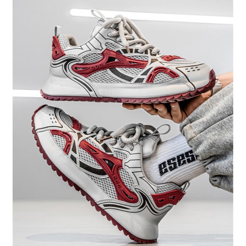 Fashion Men Casual Vintage Sneakers Mesh Breathable Outsole Four Seasons Single Shoe Style Sport Shoes Trendy for Men Basketball Shoes