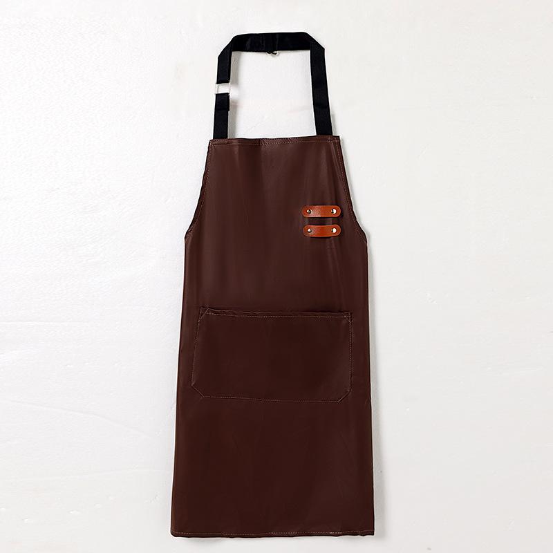 Waterproof & Oil-Proof Kitchen Apron with Hand-Wiping Feature and Custom Logo Option