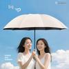 Large Dual-Use Umbrella for Sun and Rain, Manual Folding, Reinforced for Two, Black Glue Sunscreen, Suitable for Men and Women