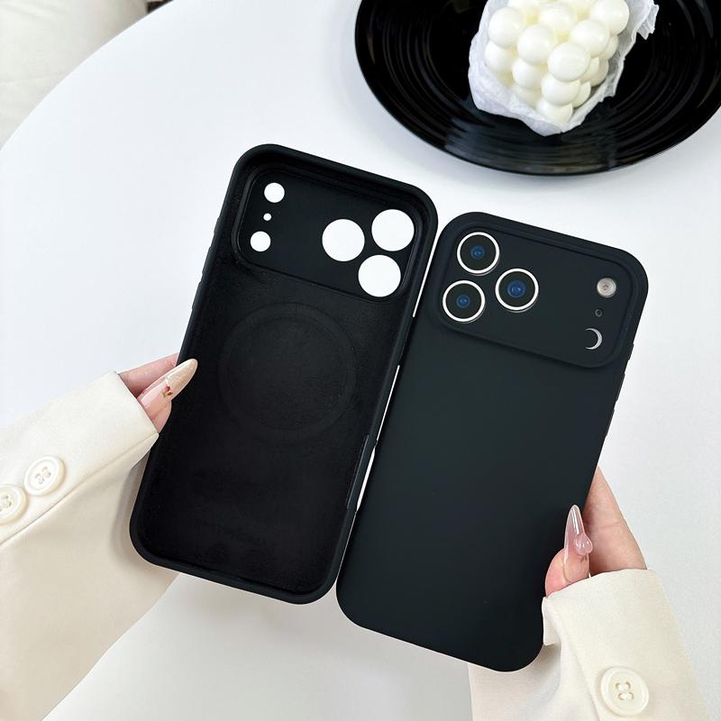 Built-in Magnetic Liquid Silicone Phone Case For IPhone 17 Air 16 15 14 Plus 13 12 Pro Max Magsafe Original Soft Cover Fundas