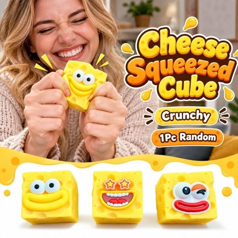 Pølsemund Ost Klemte Terning Sprød Ost Fidget Legetøj Ost Squishy Legetøj til Børn Voksne