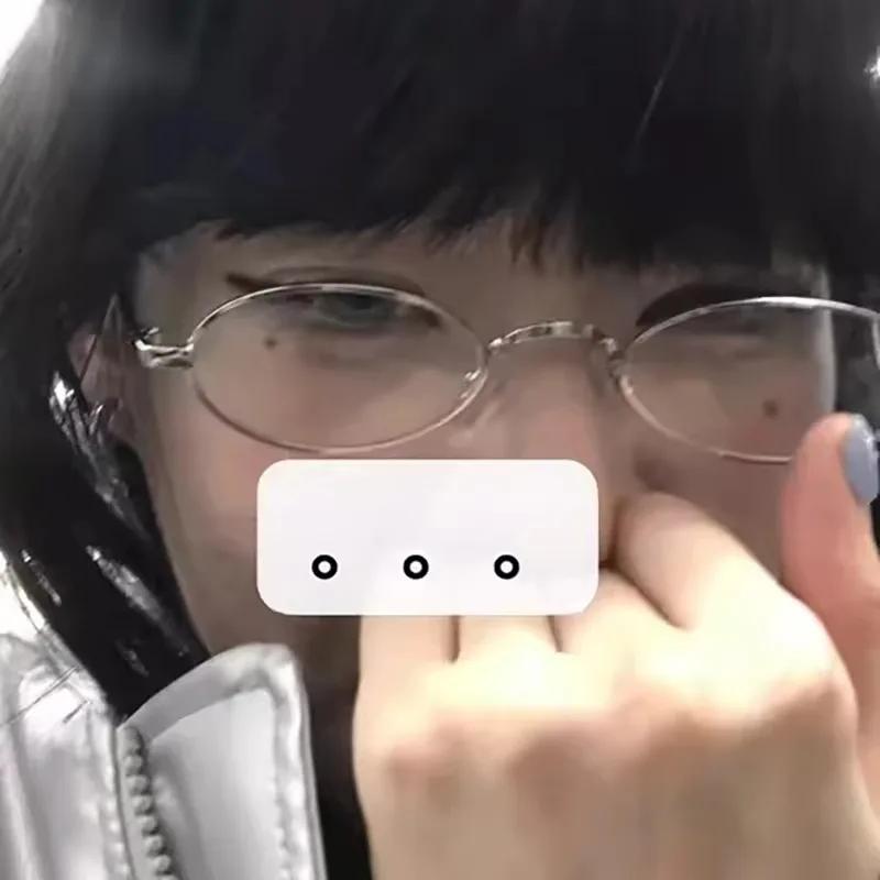 Ins Trendy Small Oval Metal Frame Eye Glasses Women Men Korean Fashion Retro Gold Silver Color Eyewear Anti Blue Light Glasses