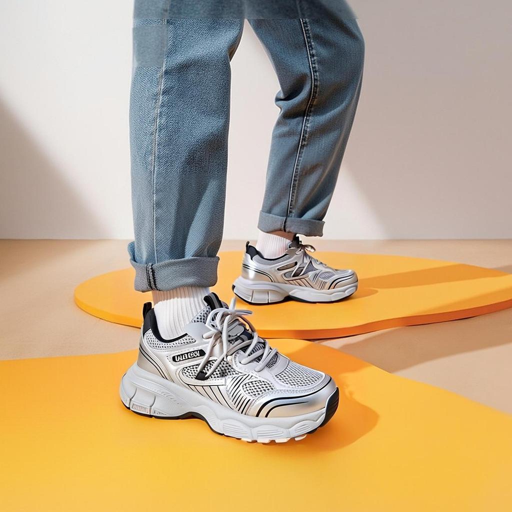 Korean version of purple dad shoes women's 2025 spring new platform super good-looking shoes versatile casual sports shoes