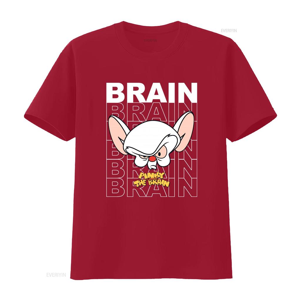 Brain Face Pinky and the Cartoon Character T Shirt for Fashion Casual vintage Washed designer clothes Stretched Slightly
