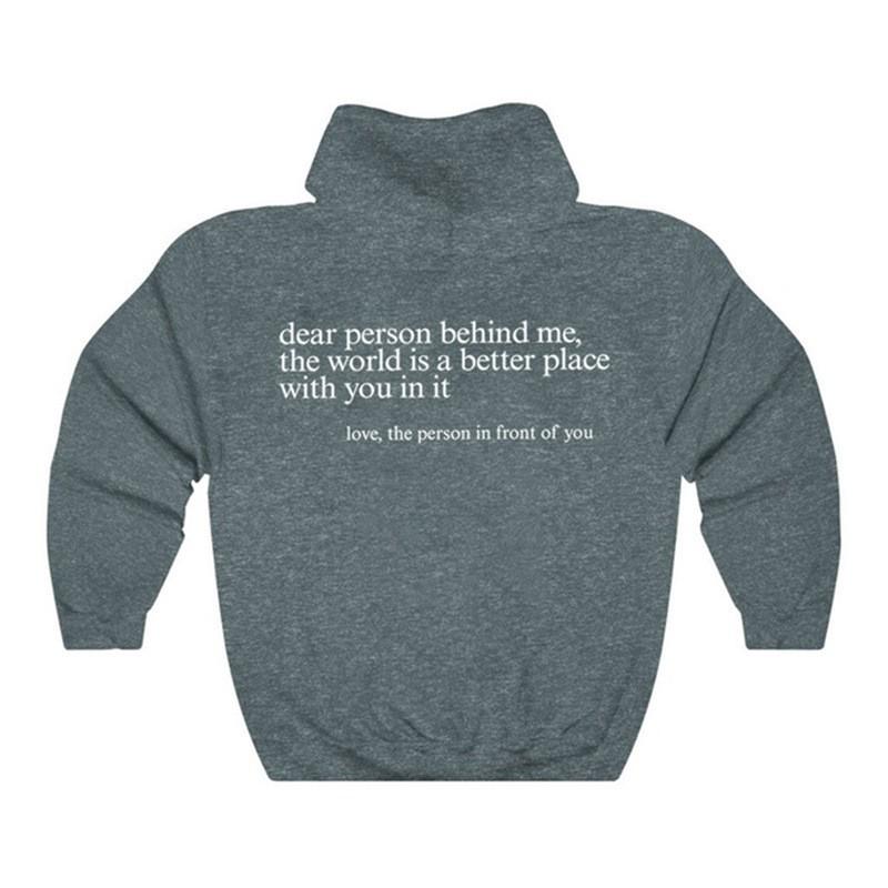Unisex Oversized Hooded Pullover Fleece Sweatshirt With Letter Print Kangaroo Pocket