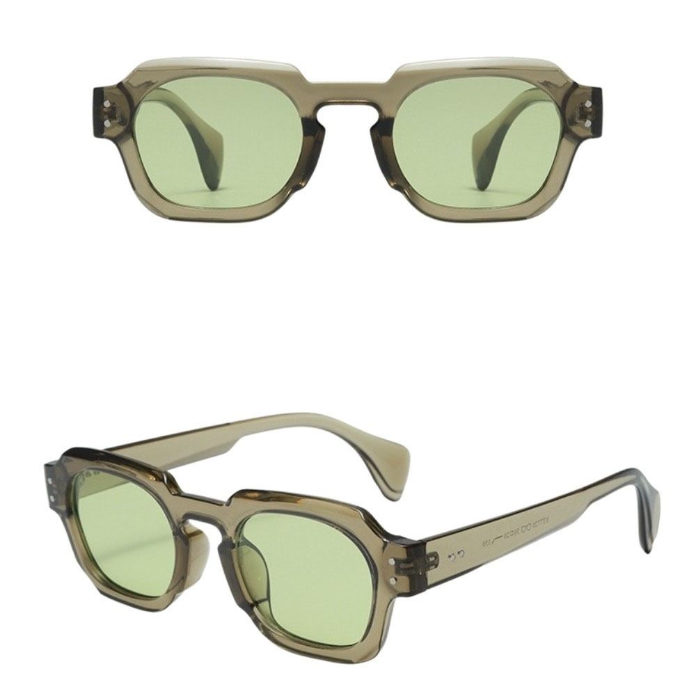 Rice Nail Square Frame Sunglasses Lightweight UV400 Sun Glasses Multicolor Lenses Eyewear  Outdoor