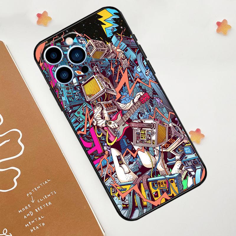 Graffiti Phone Case For iPhone 17 Pro Max 14 11 15 16 Pro Max 13 12 mini 16 Plus 16e 17 Air Funda