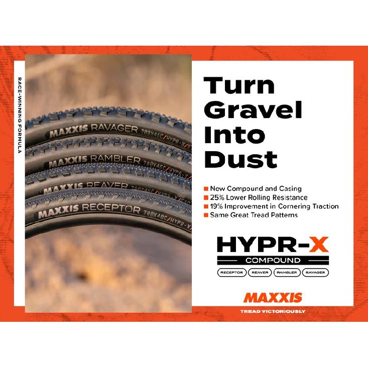 MAXXIS New RAMBLER REAVER Gravel Tire HYPR-X Tubeless Gravel Bike Tire 700x40C/45C Folding Cyclo-cross Gravel Outer Tire