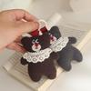 Kawaii Red Nose Little Bear Pendant Cute Cartoon Stuffed Doll Keychain Lovely Keyring Backpack Hanging Decoration Bag Charms