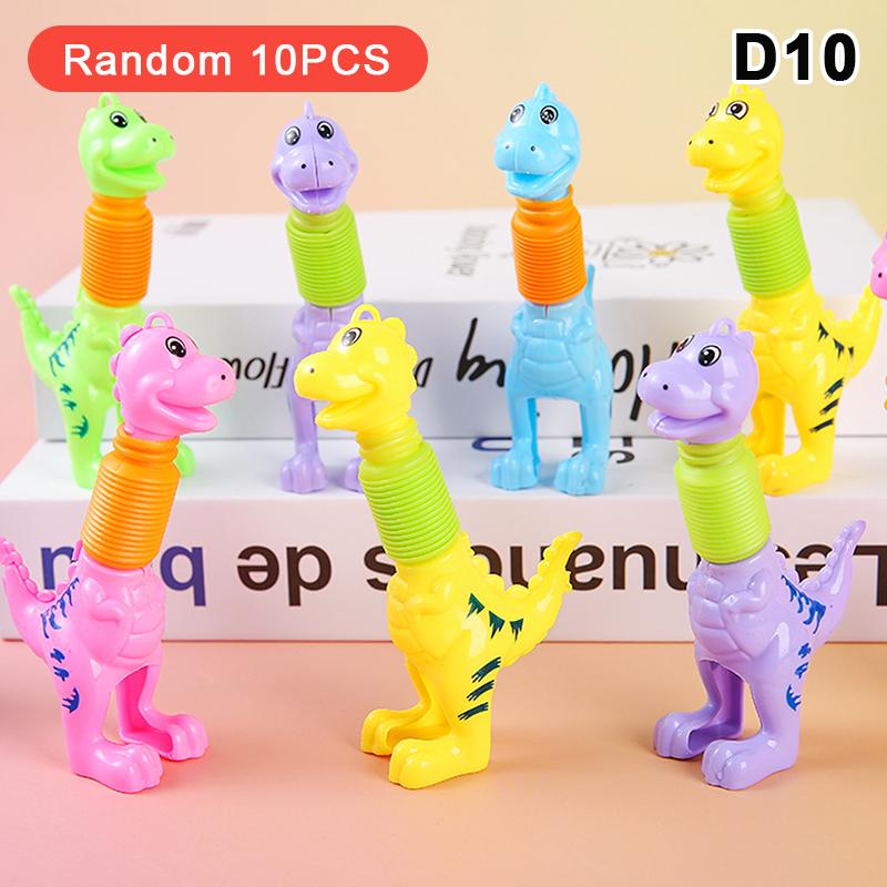 10Pcs Chew Resistant Stretchable Dog Stress Relief Tubes Pet Play Toys for Kids Birthday Party Favors