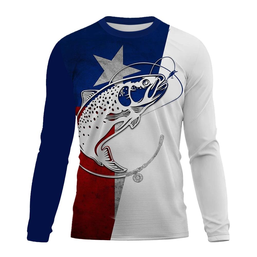 Herrfiskeskjorta UV-skydd Rundhals Toppar, UPF50+ Herr Långärmad Fiskeskjorta/Sommar Utomhussporter Herrsportkläder