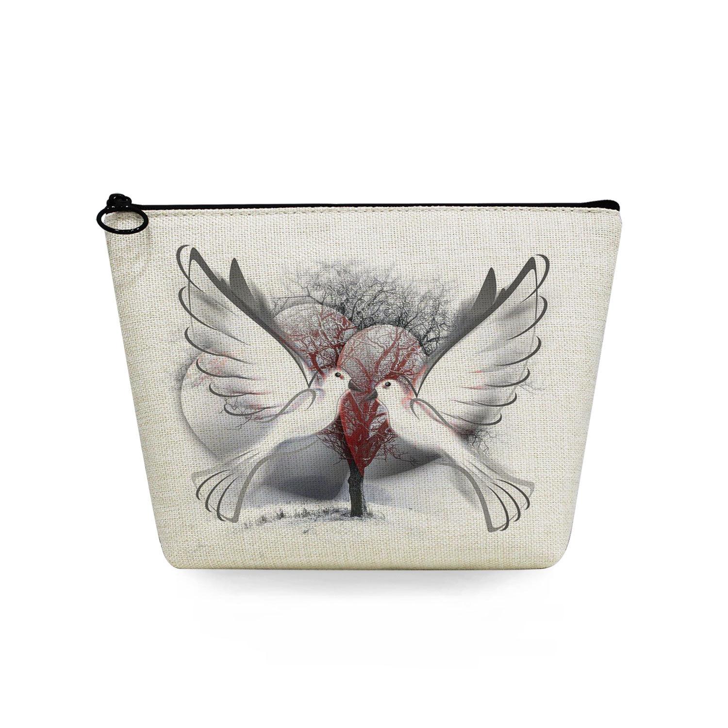Women Dove of peace Print Cosmetic Bag Toiletries Organize Travel Storage Case 6712 KTB