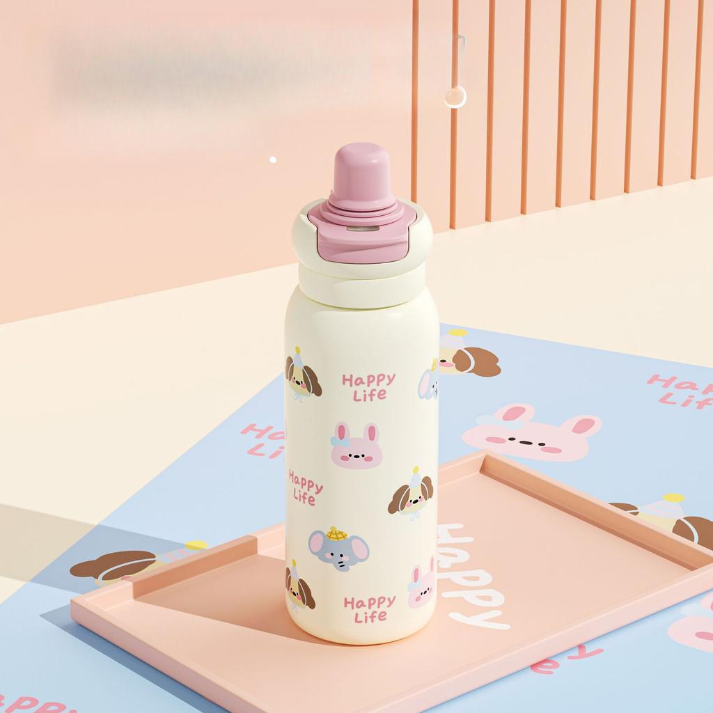 Thermos Drinking Cup Cute Girl Handy Stylish Handy Home Straw Student Birthday Gift Small Water Cup Cup Mug Durable Durable