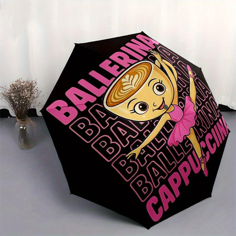 1pc Ballerina Cappuccino Umbrella with Plastic Handle,Suitable for All Seasons Home Travel Outdoor UmbrellaM1082