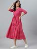 Kobiety Ubrania Imprezowe Dopasowana i Rozkloszowana Sukienka Kurta Top Tunika Mieszanka Bawełny Kurta Kurti VAF-521