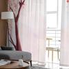 Cherry Tree Cherry Blossom Sheer Curtains For Living Room Bedroom Tulle Curtains Kitchen Window Treatments Panel Drapes