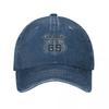 Vintage America Route 66 Letters Spring Autumn Cap Men Women Baseball Cap Hats Washed Sports Casquette Gorras