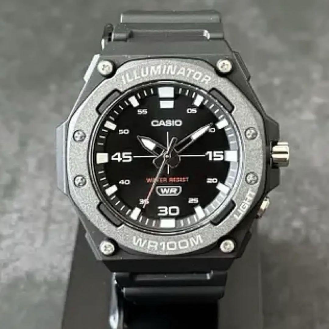 

[USED] Casio Analog Watch, Imported, Big Face, 100m Water Resistant, Black Model