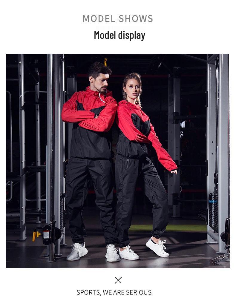 Zestaw dresowy premium z kapturem: Unisexowy dwuczęściowy strój do treningu i fitnessu